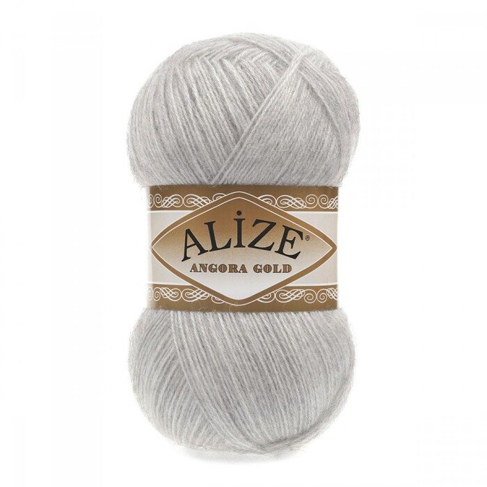 Пряжа Alize "Angora gold" 208 св.серый меланж 20% шерсть, 80% акрил	100 гр	550 м